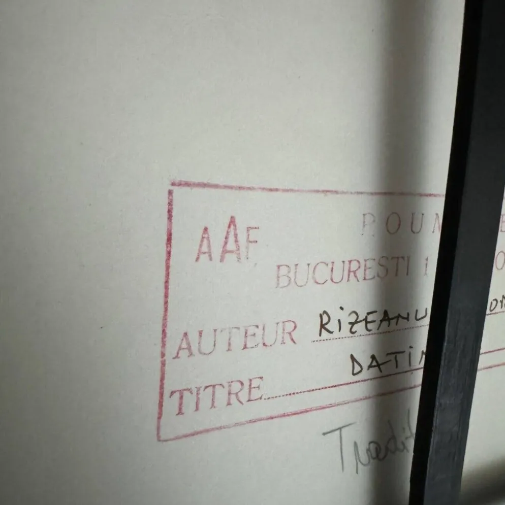 Photo artistique dédicacée par Gheorge Rizeanu XXe 2 enfants roumains