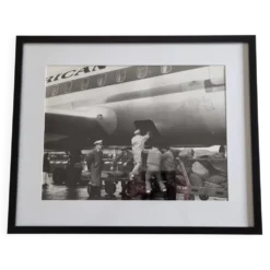 Photographie Air France cargo à Orly vintage années 70 encadré 53 x 43 cm