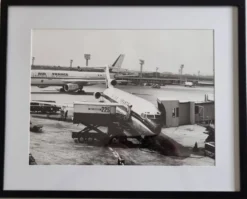 Photographie Air France à Orly, tirage vintage années 70 encadré, 53x43 cm