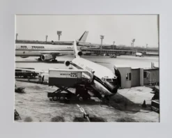 Photographie Air France à Orly, tirage vintage années 70 encadré, 53x43 cm