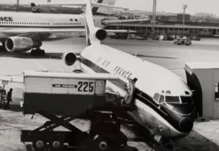 Photographie Air France à Orly, tirage vintage années 70 encadré, 53x43 cm