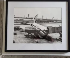 Photographie Air France à Orly, tirage vintage années 70 encadré, 53x43 cm