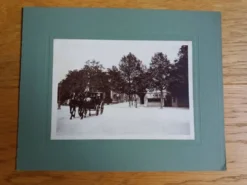 Photographie ancienne 1900 diligence, chevaux et cocher Chemins de fer de l'Etat