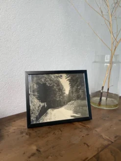 Photographie ancienne paysage enneigé