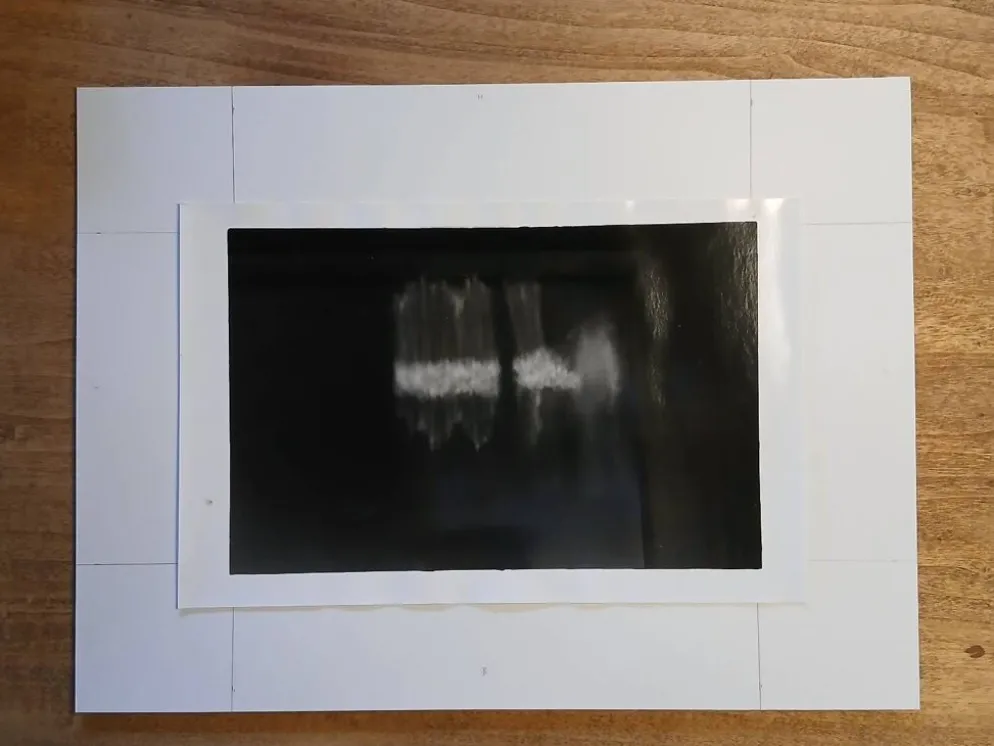 Photographie argentique noir et blanc, abstraite