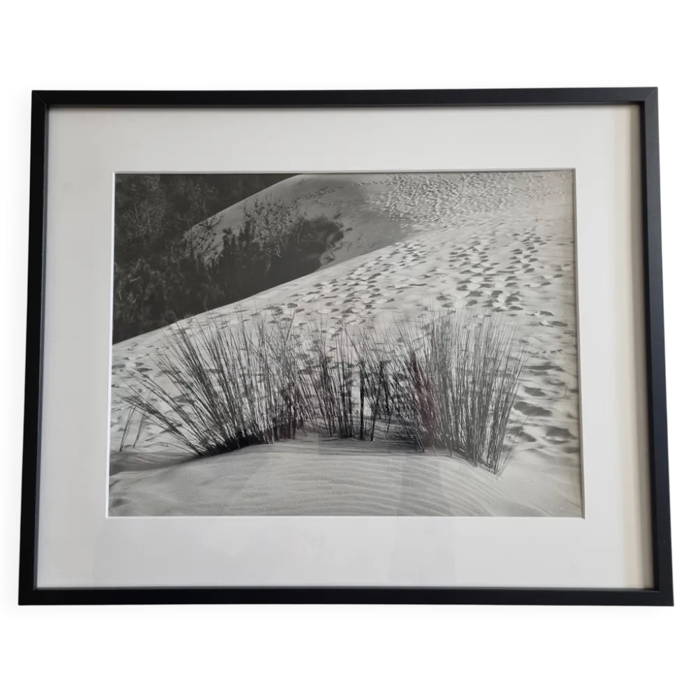 Photographie argentique vintage “La Dune” années 70 encadrée 52x42 cm
