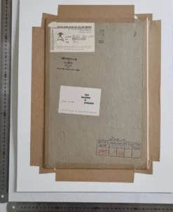 Photographie argentique vintage étude nu allongé, signée encadrée, 42x52 cm