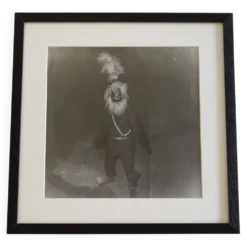 Photographie ethnographique vintage rituel d’Afrique de l’Ouest 43 x 43 cm