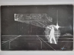 Photographie futuriste N&B, Tirage argentique signé, 40 x 50 cm
