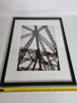 Photographie Vintage en Noir et Blanc des Années 70/80, Design Industriel, encadré 32 cm x 42 cm