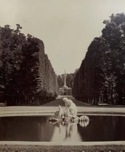Photo Parc de Schoenbrunn XIXe albumine carton contrecollé