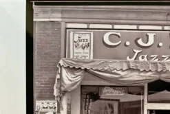 Photo vintage Mississippi 1936 – Devanture CJ Fite Jazz Feeds – Tirage prem