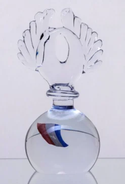 Pièce en verre sculptural du milieu du siècle, années 1970