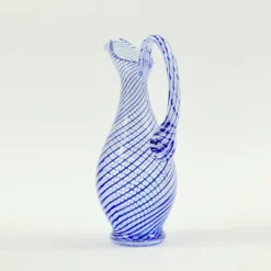 Pichet en verre d'art Murano Mezza Filigrana du milieu du siècle, Italie, années 1960/1970
