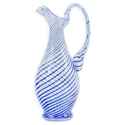 Pichet en verre d'art Murano Mezza Filigrana du milieu du siècle, Italie, années 1960/1970