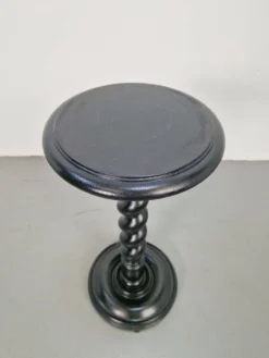 Piedestal en bois tourné à la main en spirale d'orge, années 1930