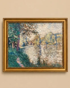 Pierre Thomas (1865-1930) — Bord de rivière en Limousin, huile sur toile