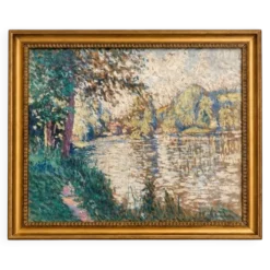 Pierre Thomas (1865-1930) — Bord de rivière en Limousin, huile sur toile
