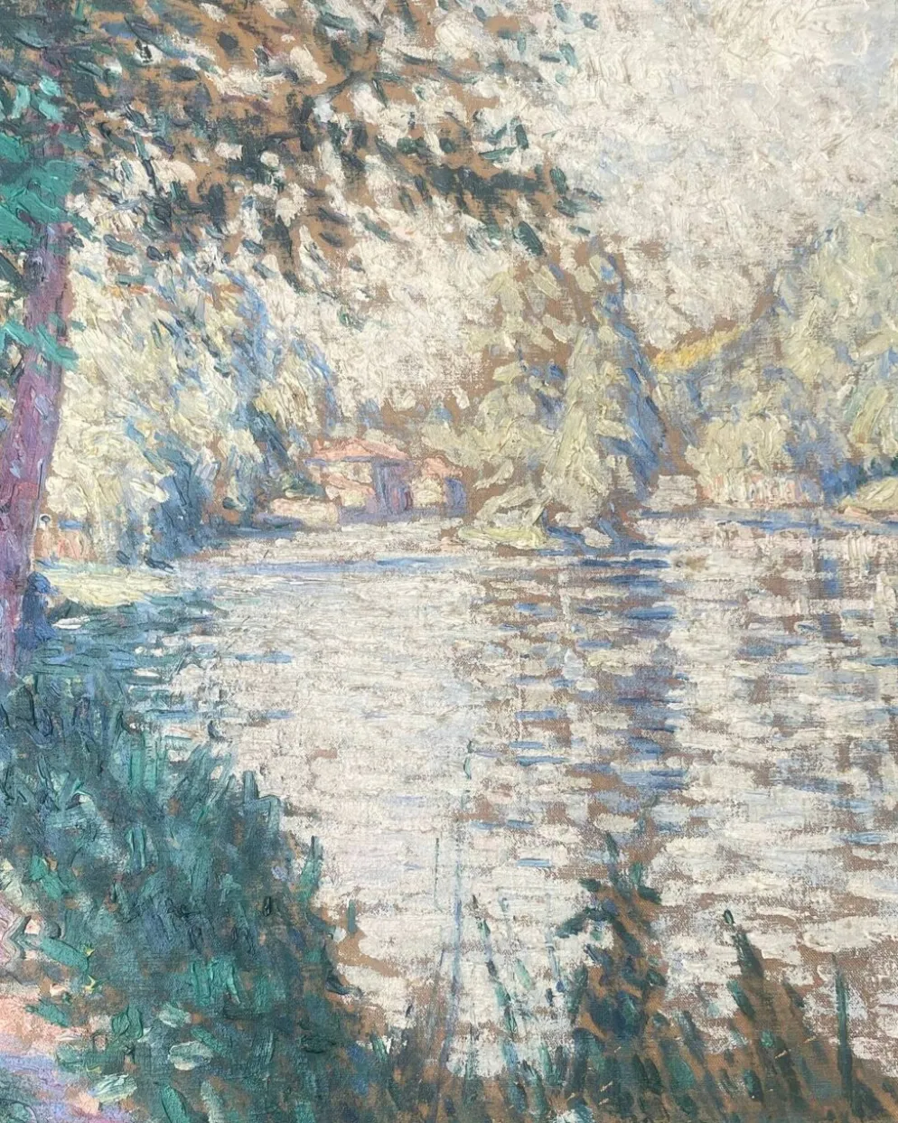 Pierre Thomas (1865-1930) — Bord de rivière en Limousin, huile sur toile