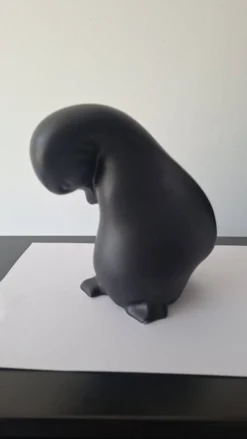 Pingouin En Céramique Noir Vallauris André Baud