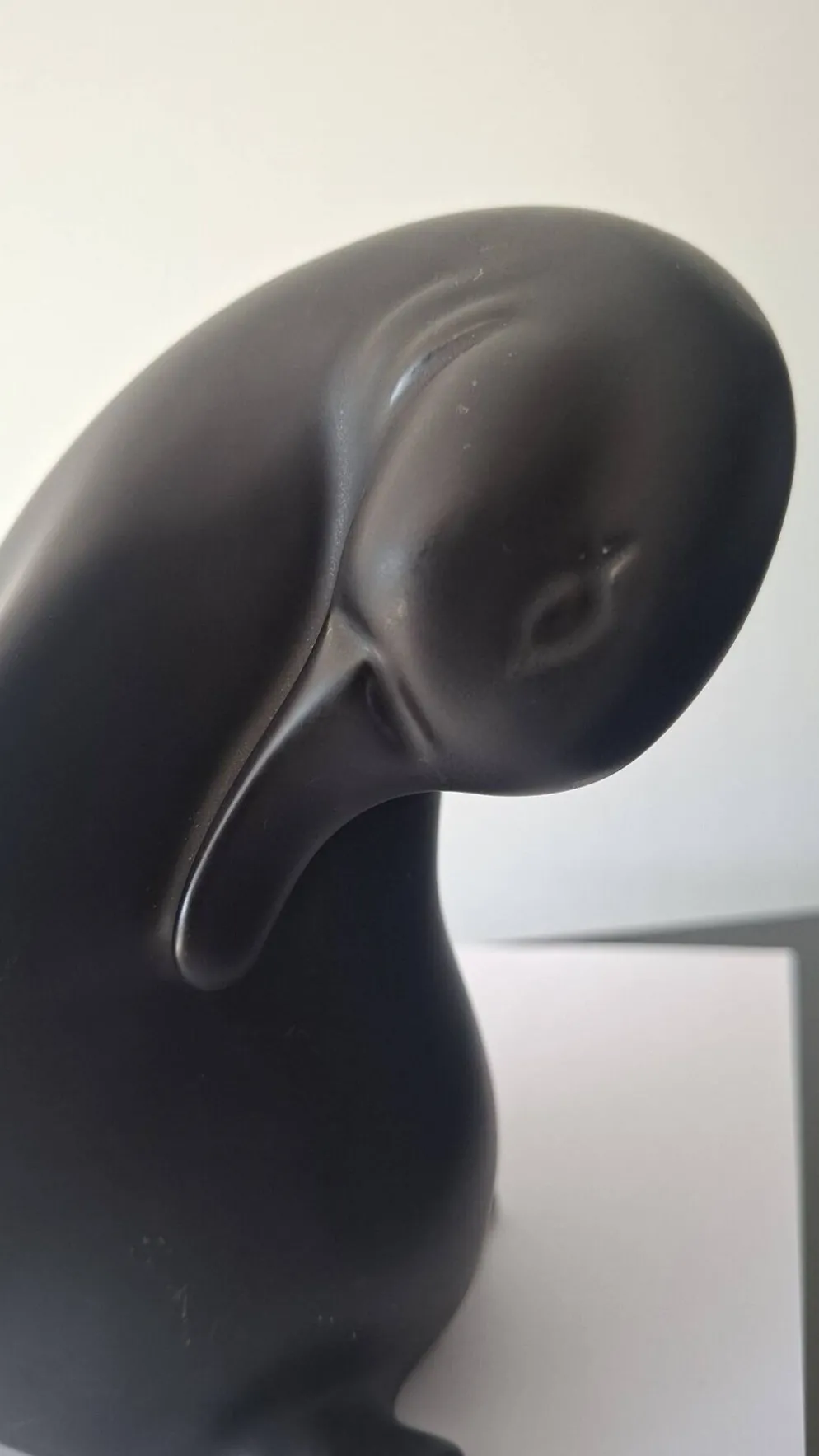 Pingouin En Céramique Noir Vallauris André Baud