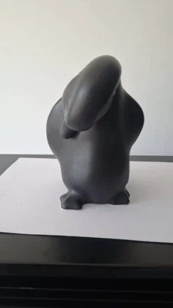 Pingouin En Céramique Noir Vallauris André Baud