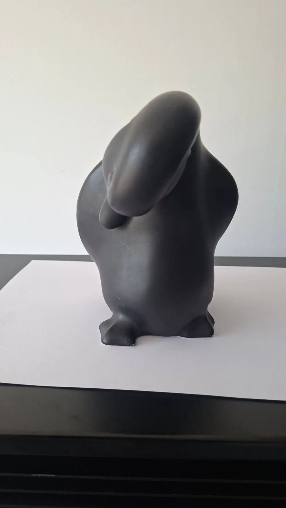 Pingouin En Céramique Noir Vallauris André Baud