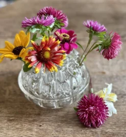 Pique fleur ancien en verre XXL