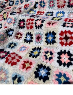 Plaid crochet vintage années 70
