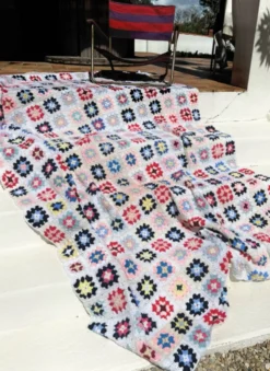 Plaid crochet vintage années 70
