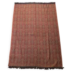 Plaid en laine tissée jacquard à décor Jamawar réversible