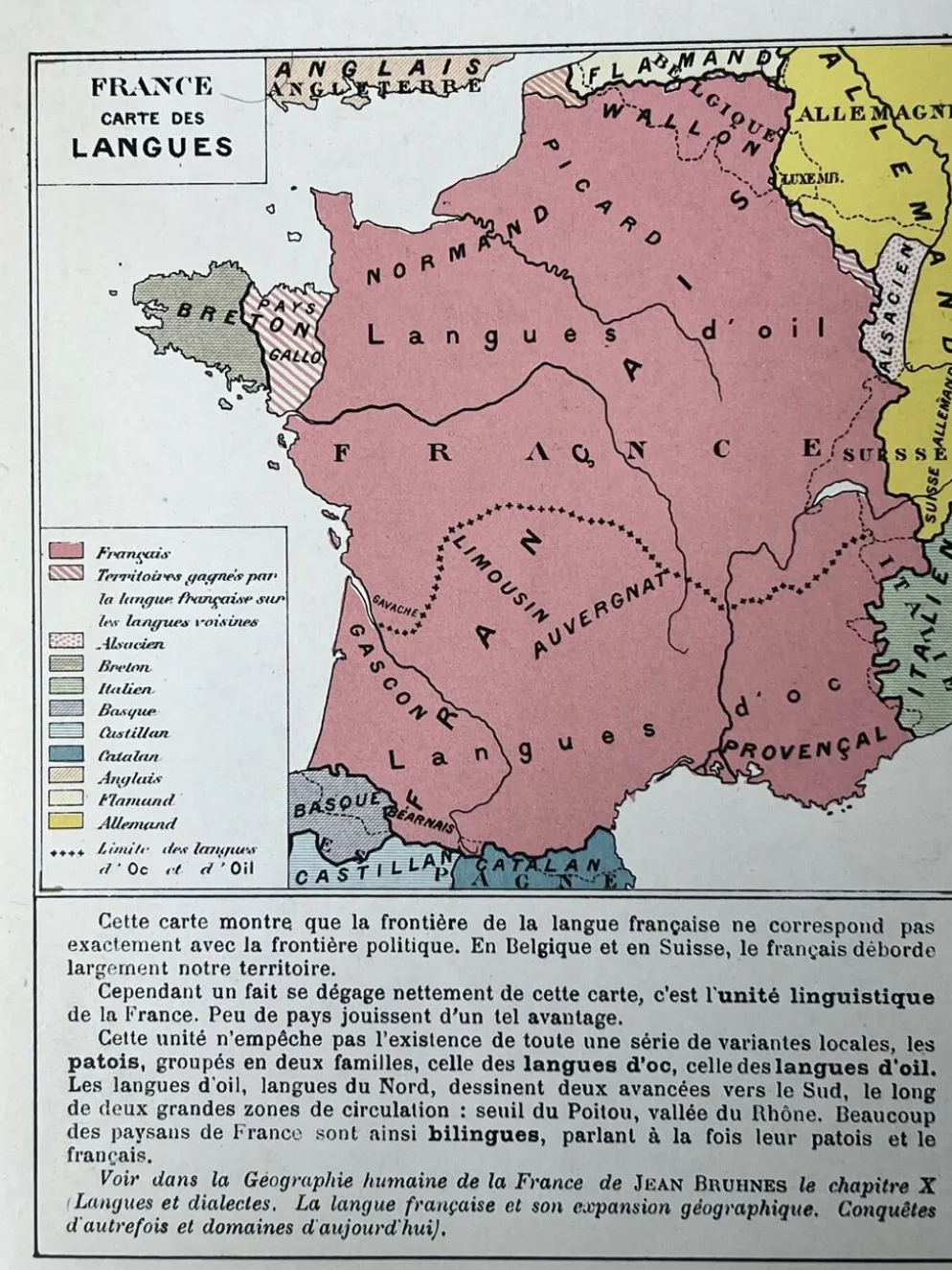Planche cartographique - France, population et divisions - 27x37cm - 1