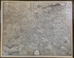 Plan de Turgot 1739 – Reproduction vintage encadrée 100 x 80 cm avec verre