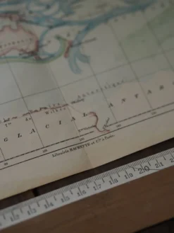Planisphère ancien de 1887 – Carte géographique vintage