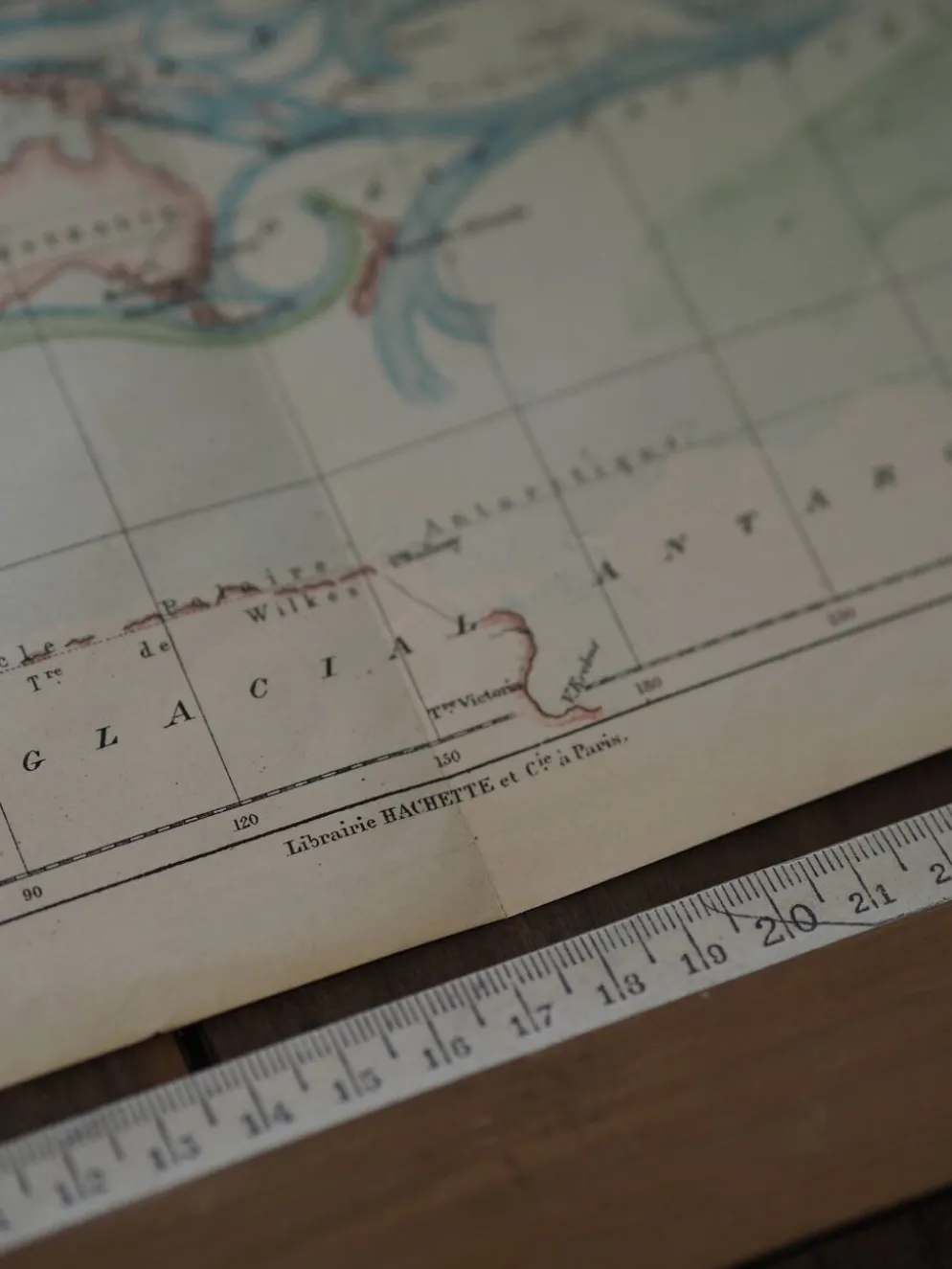 Planisphère ancien de 1887 – Carte géographique vintage