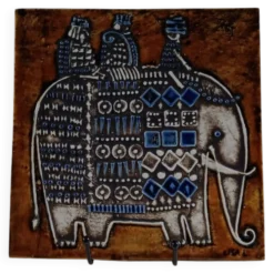 Plaque céramique série Unik , Éléphant de Lisa Larson - Gustavsberg
