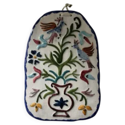 Plaque en céramique décor oiseaux