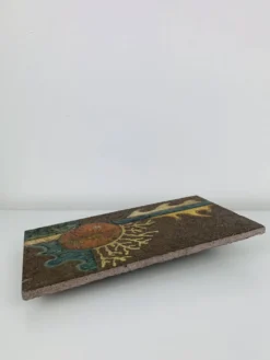 Plaque en lave émaillée vintage