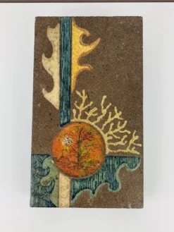 Plaque en lave émaillée vintage