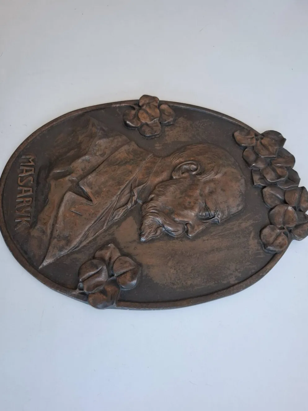 Plaque murale Art Déco T. G. Masaryk 1920, Tchécoslovaquie