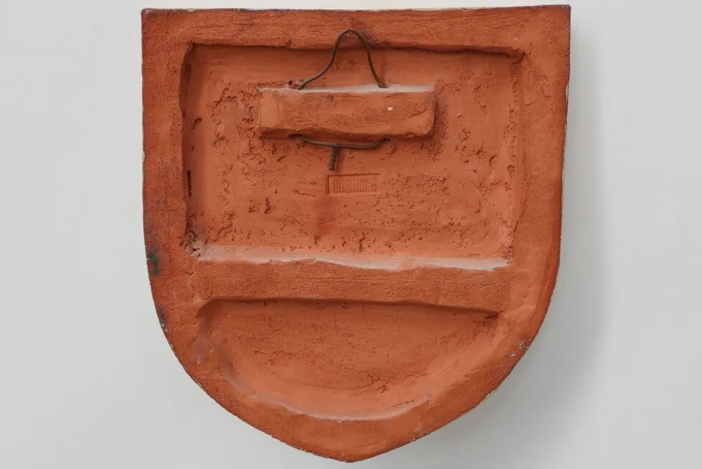 Plaque murale avec lion flamand par Vandeweghe pour Amphora, Belgique, vers 1950