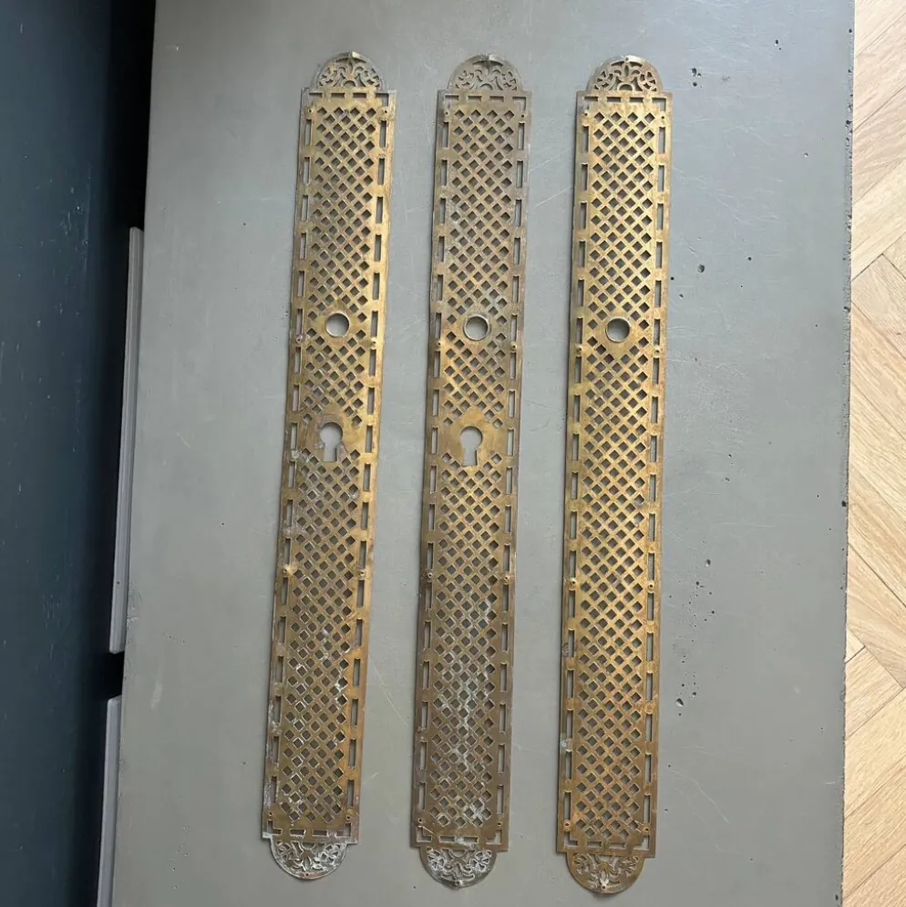 3 plaques de propreté anciennes - 52cm - Ref 1337
