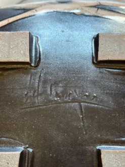 Plat carré en grès émaillé 