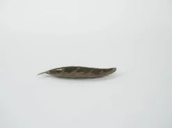 Plateau en métal en forme de feuille, design italien, années 1980, fabriqué en Italie.