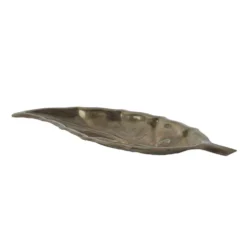 Plateau en métal en forme de feuille, design italien, années 1980, fabriqué en Italie.