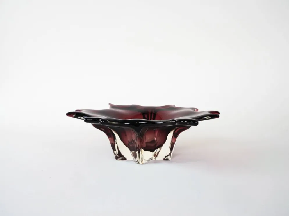 Plateau en verre, design italien, années 1970, fabriqué en Italie