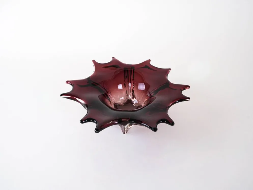Plateau en verre, design italien, années 1970, fabriqué en Italie