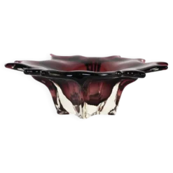 Plateau en verre, design italien, années 1970, fabriqué en Italie