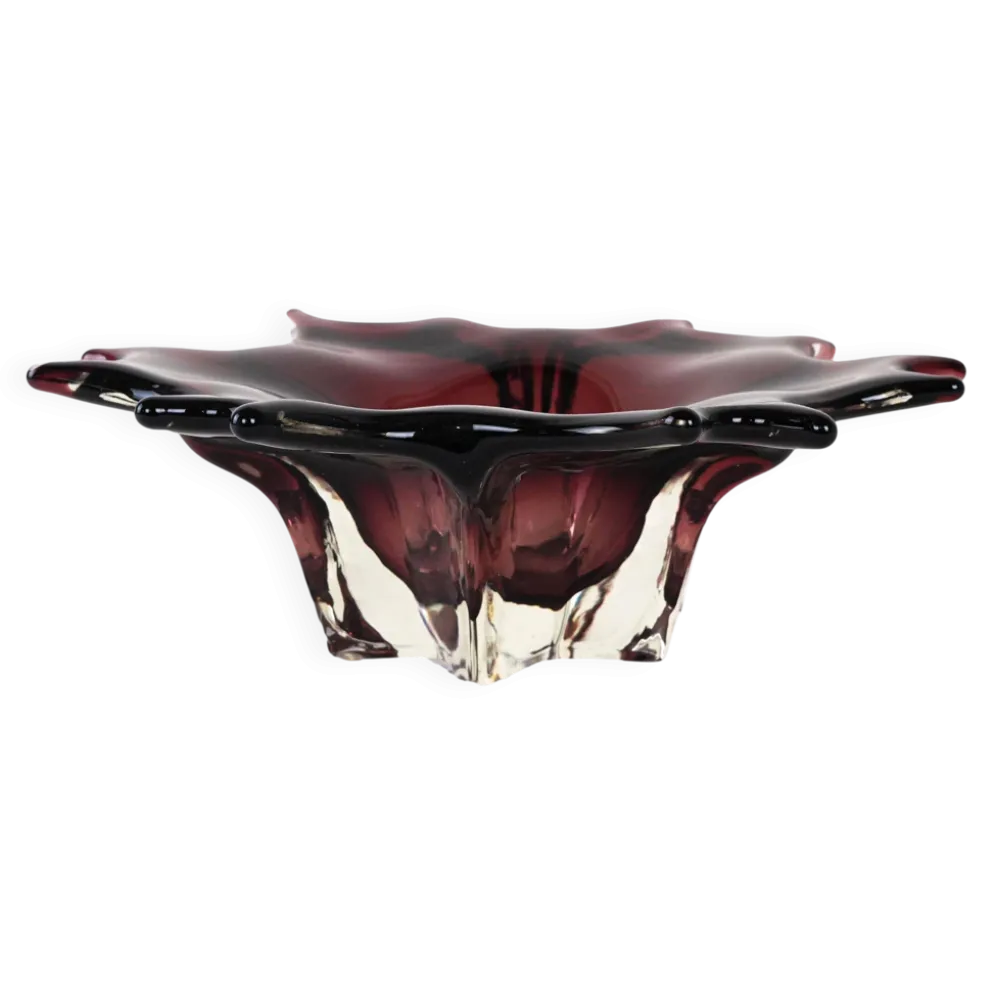 Plateau en verre, design italien, années 1970, fabriqué en Italie