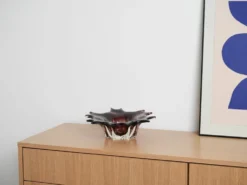 Plateau en verre, design italien, années 1970, fabriqué en Italie